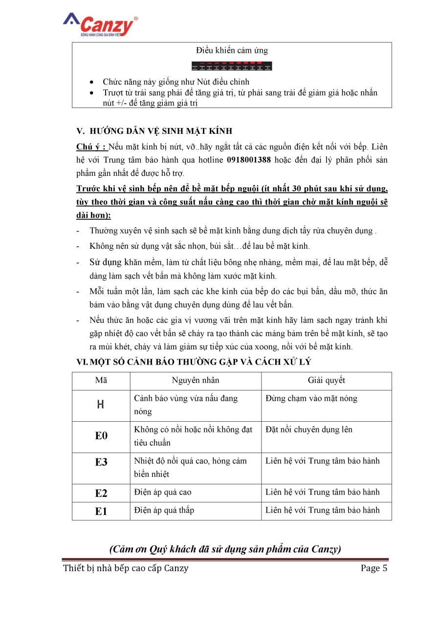 Bếp từ cao cấp Canzy CZ- SMART 99D