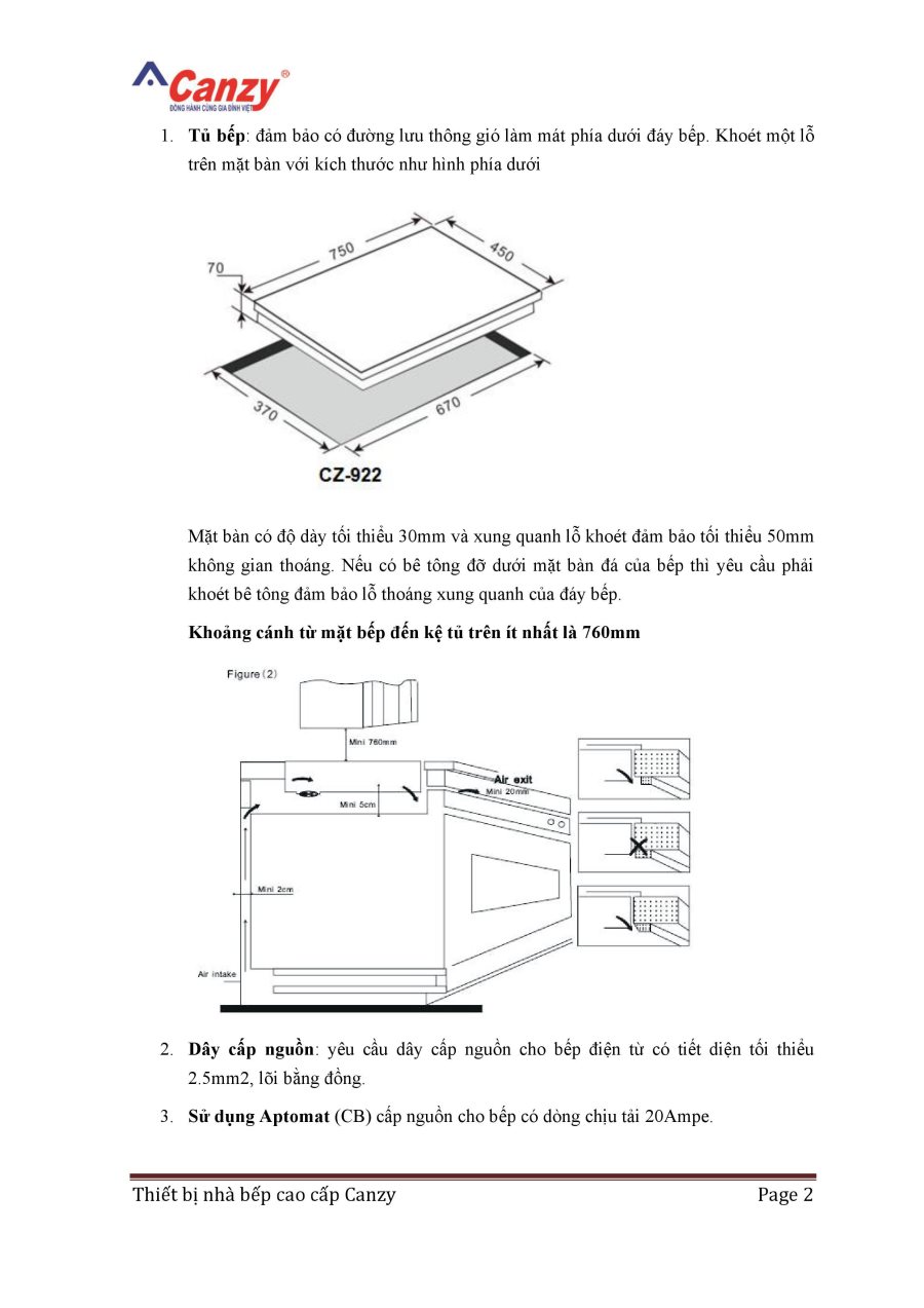 Bếp từ cao cấp Canzy CZ 922 New