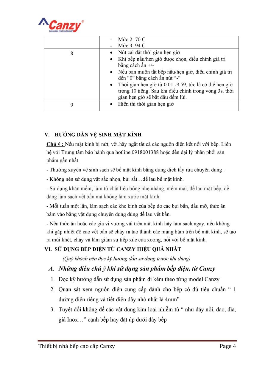 Bếp từ cao cấp Canzy CZ 922 New